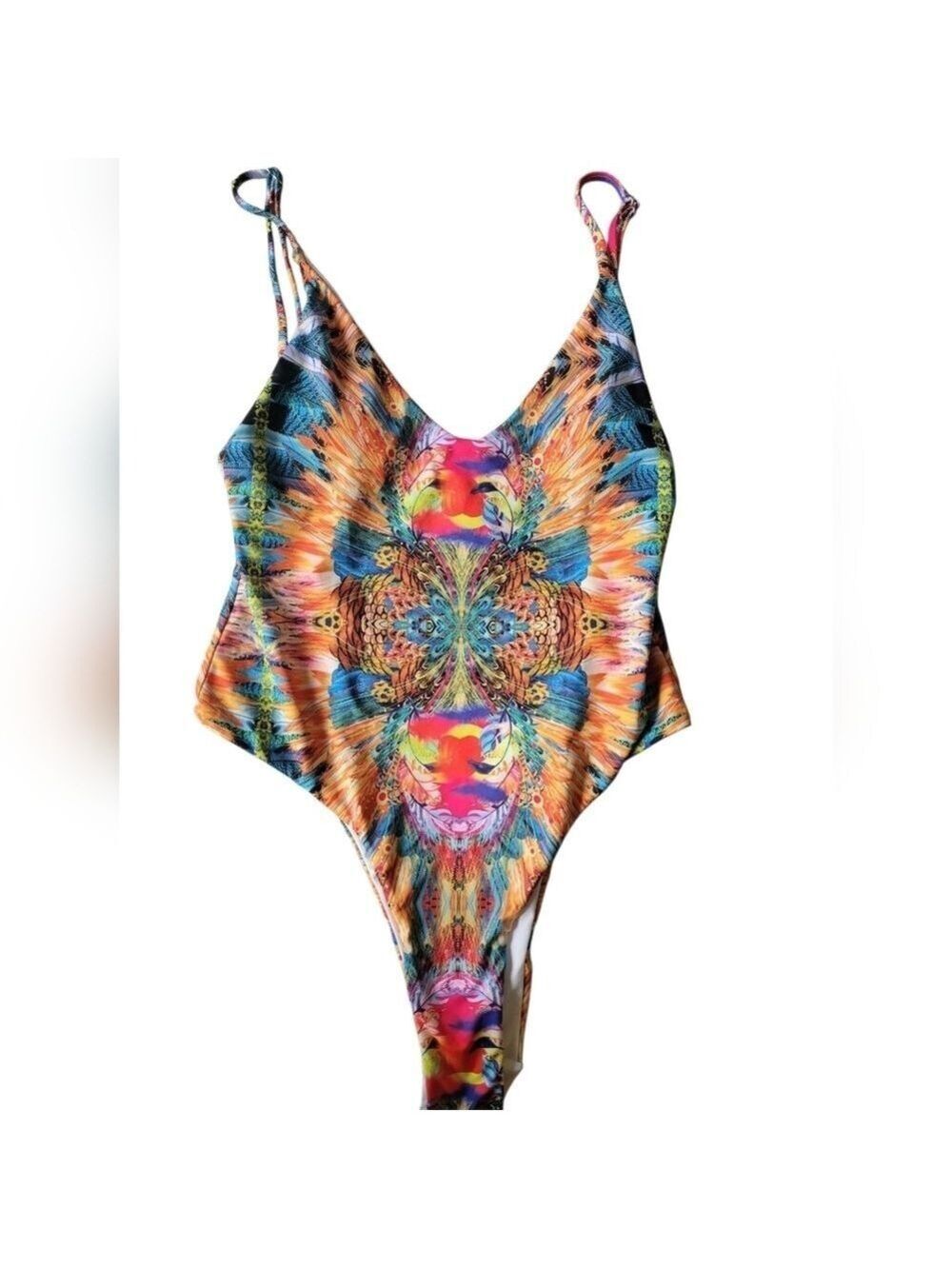 Vibrant Multicolor  Tye Dye Women One Piece Swimsuit